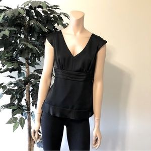 NWOT Ann Taylor LOFT Black ‘Satin’ Blouse ~ Size 2